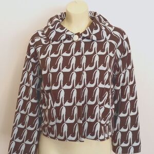 Lilly Pulitzer Brown and Cream printed Jacket